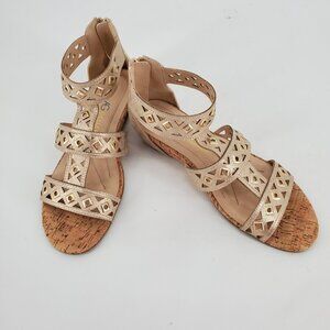 Andrew Geller Ideana Sandal Gold Size 7.5